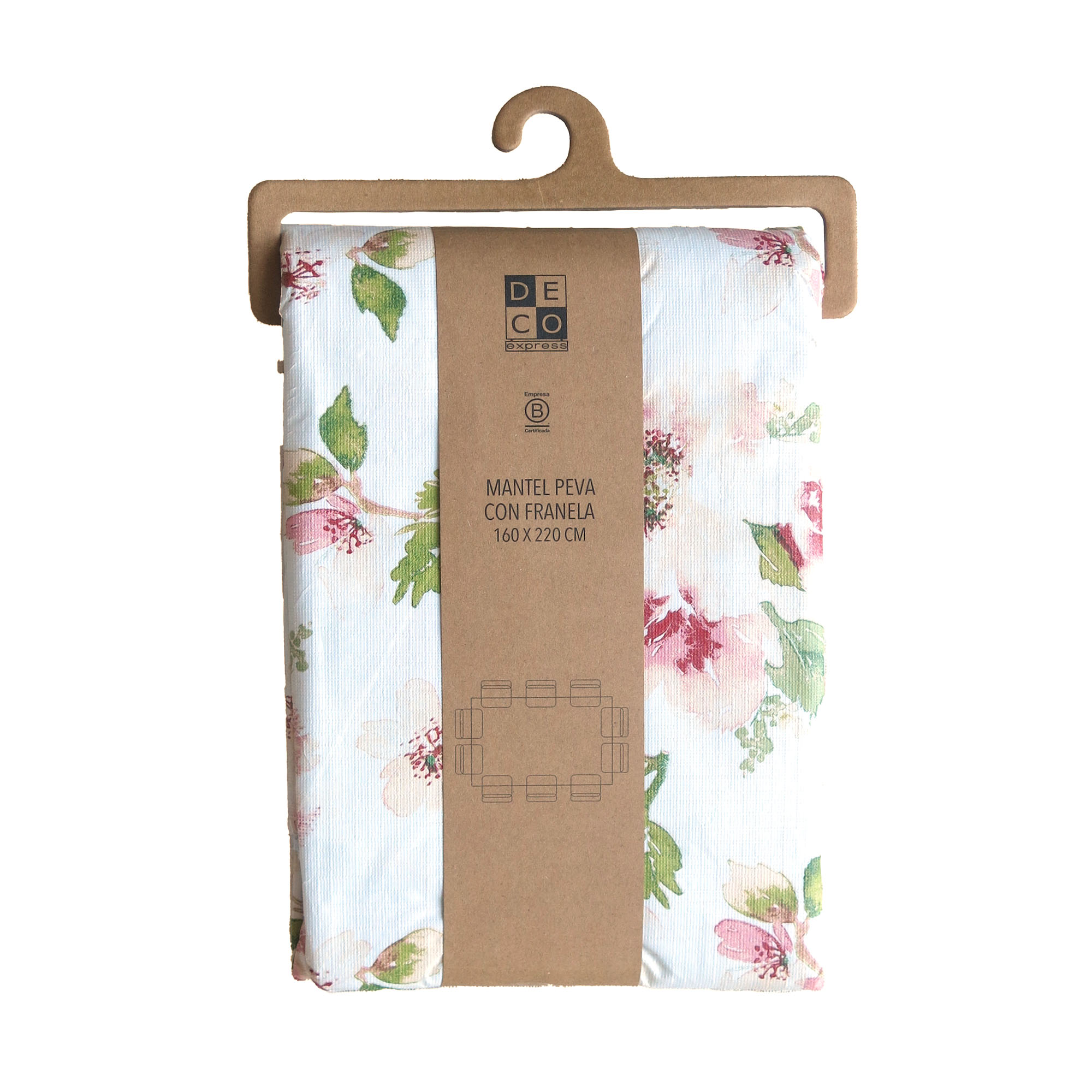 Decoexpress - Mantel Peva Flores 160X220
