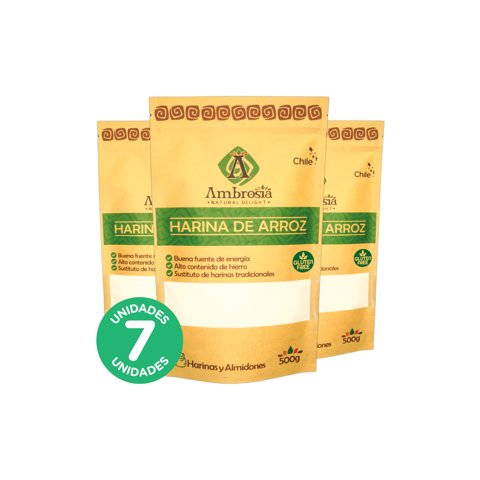 Ambrosia Spa - Pack 7, Harina De Arroz 500Gr