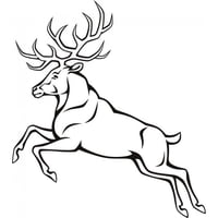 Rienda Libre Graphics - Decomural Jumping Stag Deer Woodland Animals Ws-18645