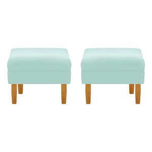 Bodevir - Set Pouf Sky 1C Felpa 04 Verde Agua