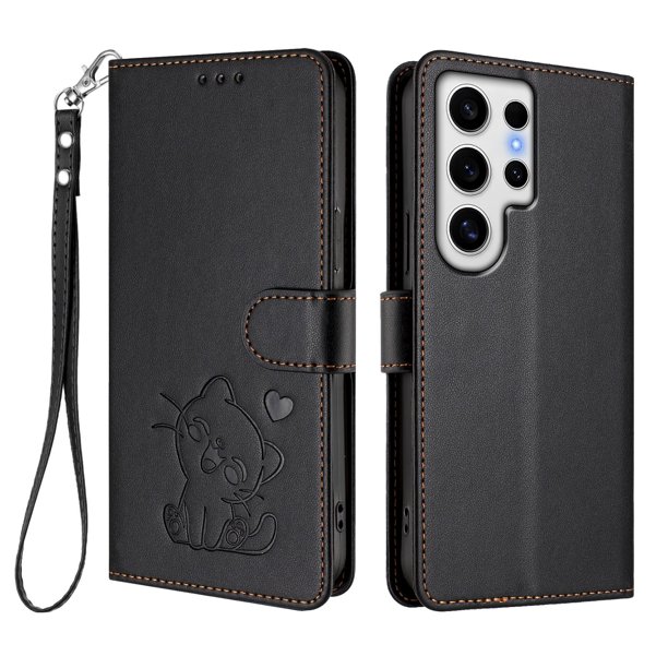 Funda Billetera con Espacio para Fotos para Samsung Galaxy S24 Ultra, Negro
