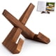 thumbnail image 1 of Soporte para libros de cocina EFFORTICH, de madera, para recetarios, color marrón, 1 of 7