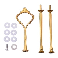 Bothyi - Juego De Soporte Para Plato De Pastel Con Mango Y Varilla De Hardware Para Uso Diario En Fiestas, Fácil De Instalar, Dorado