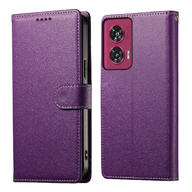 Funda para FOXDOCK Motorola Edge 50 Fusion– Cuero Premium, 3 ranuras para tarjetas, Protección contra impactos