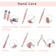 thumbnail image 3 of Set de manicura koofull Pink 12 en 1 con funda de viaje de piel, 3 of 6