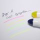 thumbnail image 4 of Marcadores fluorescentes sólidos Dong-A, seguros para impresoras de inyección de tinta, paquete de 5, 4 of 5