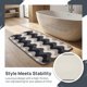 thumbnail image 4 of Alfombra de baño absorbente antideslizante lavable a máquina REGALWOVEN, alfombra de baño geométrica, alfombra de baño de felpa para bañera, ducha y lavabo, decoración del hogar negro 24" x 16", 4 of 7
