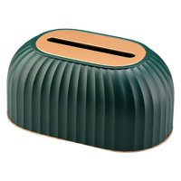 Magideal - Caja De Almacenamiento De Pañuelos A Rayas, Organizador De Servilletas, Soporte De Almacenamiento, Caja De Servilletas De Pañuelos Elegante, Dispensad , Verde