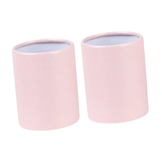 Mini cajas de papel redondas de ramo de ramo pequeños cubos de flores de papel para exhibición floral jarrones de cilindros simples para vacaciones en Rosa