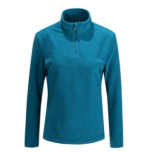 Andesland - Polera Ii Capa Micropolar Liso Medio Cierre Mujer