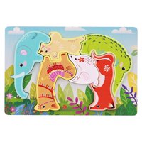 Bothyi - Rompecabezas De Madera Actividades De Aprendizaje Para Edades De 2 A 3 A 4 Años Regalo De Cumpleaños Elefante