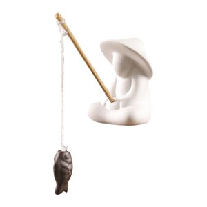Magideal - Figura En Miniatura De Pescador, Escultura Pequeña, Maceta De Cerámica, Decoración, Miniestatua Para Estantería, Dormitorio, Escritorio, Sala De Estar