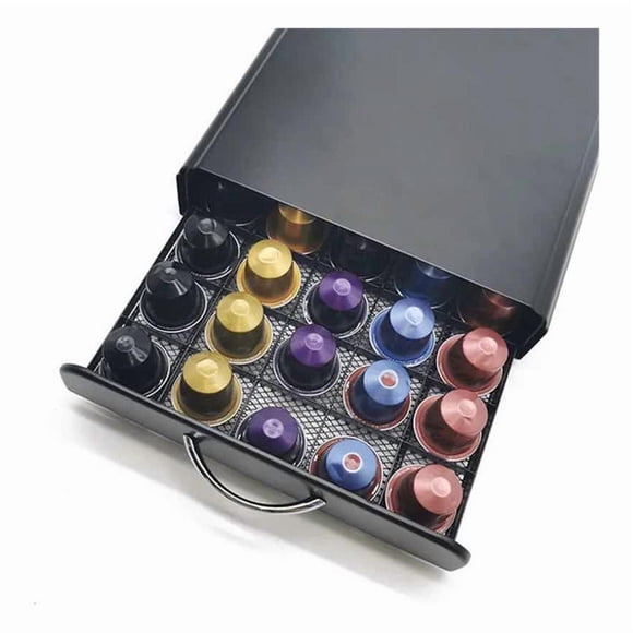 Porta Cápsulas De Café, Caja Elegante Para Café. Negro