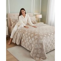 Mylhogar - Sabanas 2 Plazas De Polar Plush Invierno Y Suavidad Premium