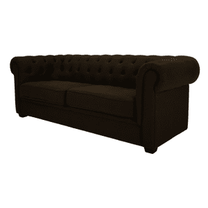 Mueblart - Sofá Chesterfield 2 Cuerpos Felpa Café