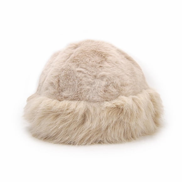 Gorro Ruso Peludo Clásico Para Invierno Cálido Unisex 57cm beige Talla Única