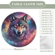 thumbnail image 2 of Lobo Galáctico theme Fitted Round Tablecloths Elastic Edged Table Covers Waterproof Table Cloth For Kitchen Holiday Party Tables Decor 120cm, 2 of 6