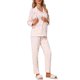 thumbnail image 4 of INSPIRE CHIC Conjunto de Pijama para Mujer 100% Algodón Manga Larga con Botones Ropa de Dormir Conjunto de Descanso con Ajuste Relajado XL Cereza Rosa, 4 of 6