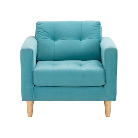 Bodevir - Sofa Retro 1C Felpa 05 Turquesa