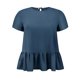 thumbnail image 4 of GRACE & GRANDEUR Blusas Babydoll Peplum de Talla Grande para Mujer de Pascua, Manga Corta, Cuello Redondo, Camisas Sueltas de Verano, Casual, Talla 3X Azul Marino, 4 of 6