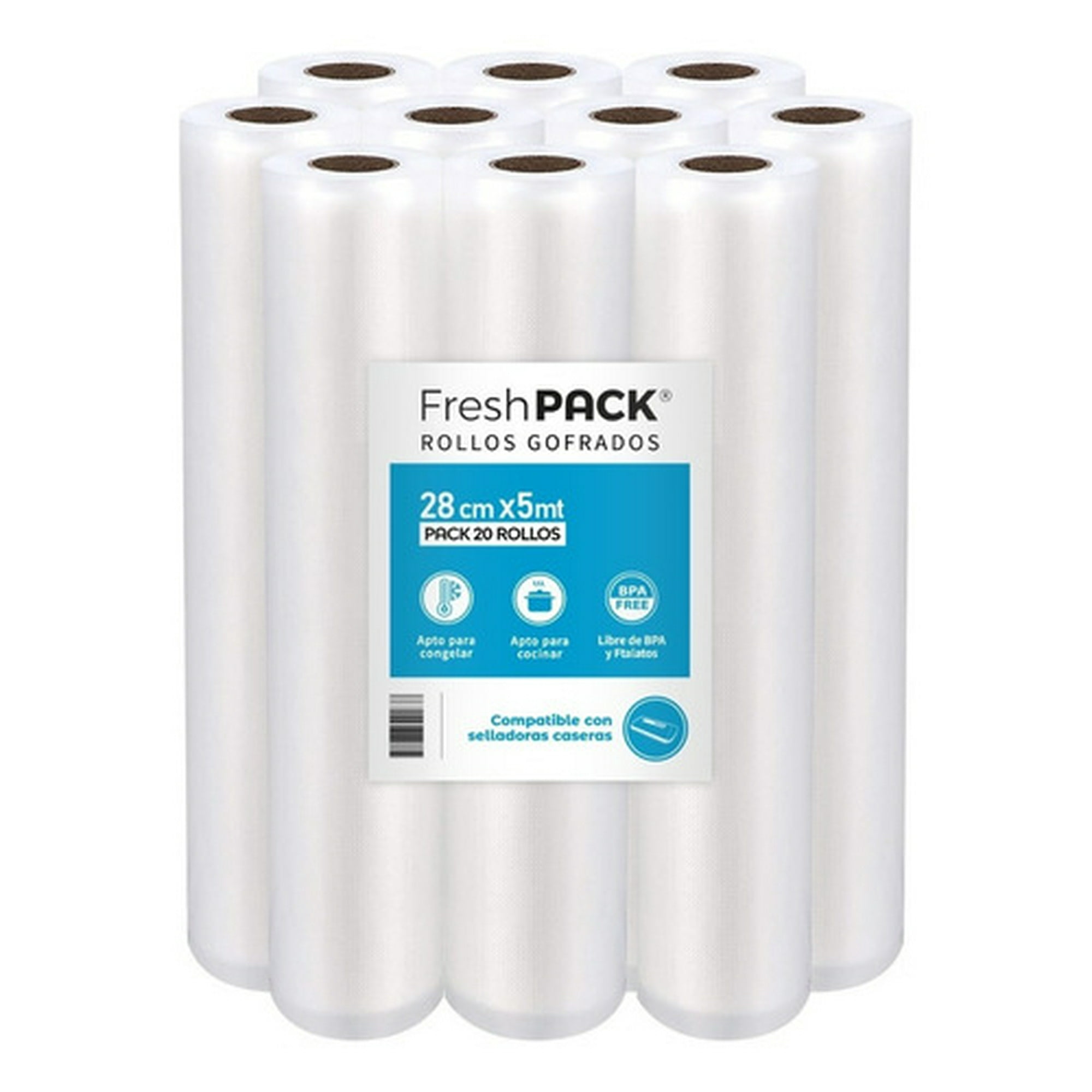 Freshpack - 20 Rollos Sellado-empacado Vacio 28cm Para Oster - Foodsaver