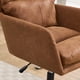 thumbnail image 2 of Artificial leather, PU leather, black base, adjustable in height, suitable for office, bedroom, dressing table and other environments. An office chair.Brown, 2 of 3