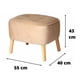 thumbnail image 3 of Pouf Máxima Beige Felpa 55x45x45 cm, 3 of 3