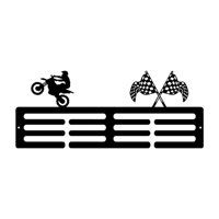 Magideal - Colgador De Medallas De Hierro, Soporte Para Medallas Deportivas, Organizador De Almacenamiento Multiusos, Estante Montado En La Pared Para Carreras D 40X1651 Cm