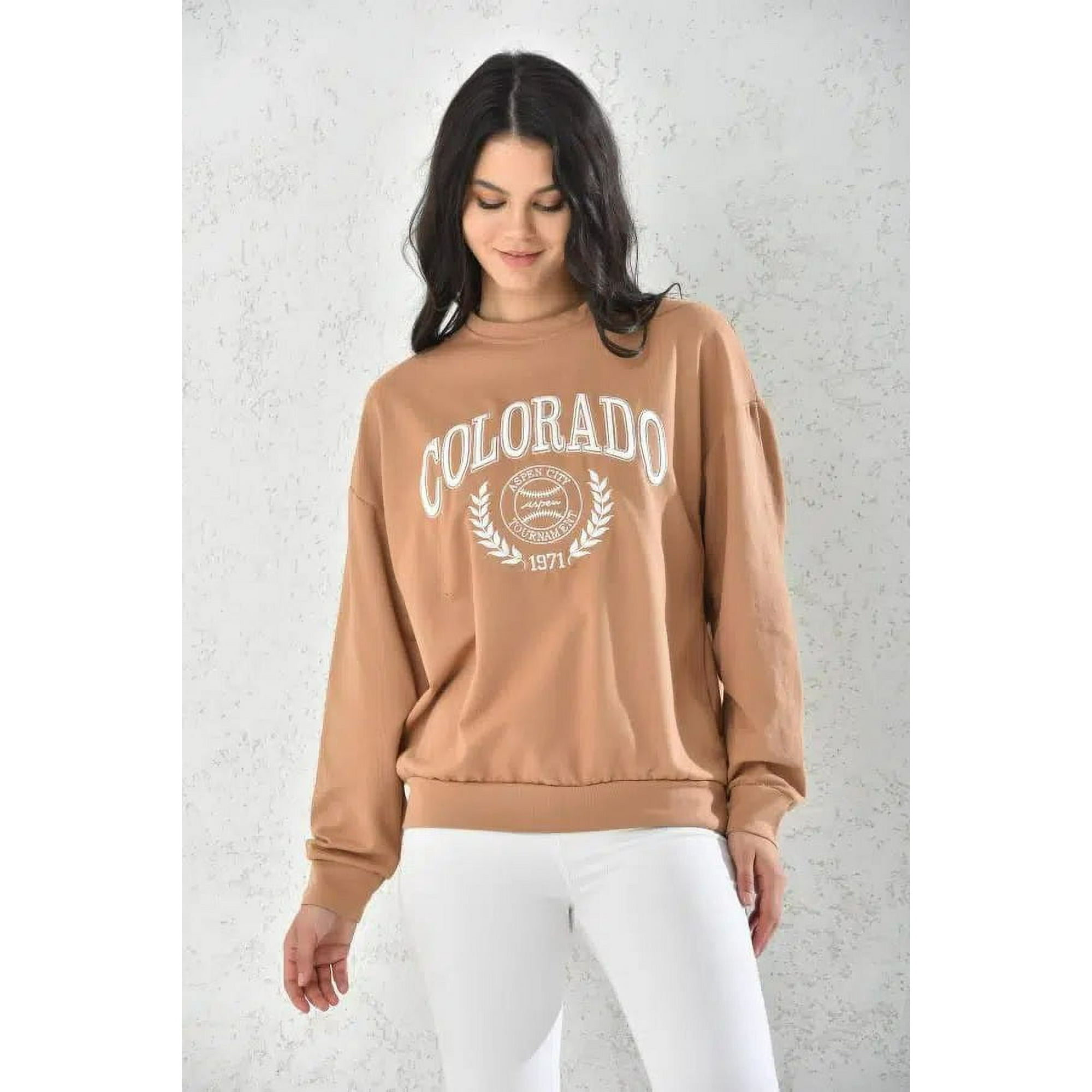 Home Fashion - Poleron Colorado Manga Larga Mujer Cafe Talla Unica