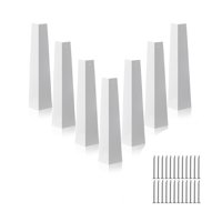 Xusx111 - Esquinas De Revestimiento De Aluminio De 8 Piezas 8 Pulgadas Afuera Tapas De Esquina Blancas Revestimiento Liso, Uñas De Metal Incluidas Para El Exterior De La Casa Móvil