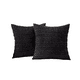 thumbnail image 1 of Pack de 2 Fundas de Almohadas Cojín 45x45 cm con Diseño Suave para Sillón y Cama Negro, 1 of 3