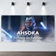 thumbnail image 2 of Ahsoka Tano Fondo Temático Pancarta Suministros de Decoración para Fiesta de Cumpleaños, Decoración de Fondo de Fiesta Personalizado,150x90cm, 2 of 6