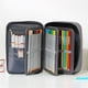 thumbnail image 3 of Bolsa de lápiz de plumas de cremallera de alta capacidad - bolsa de lápiz de papelería multifuncional 72 ranuras de color Bolsas de lápiz portátiles con 2 mangas extraíbles grises (excluyend, 3 of 3