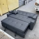 thumbnail image 5 of Sofá Cama 2 Plazas Reclinable con Baúl y Portavasos Royal Lino Tokio Gris Oscuro, 5 of 6