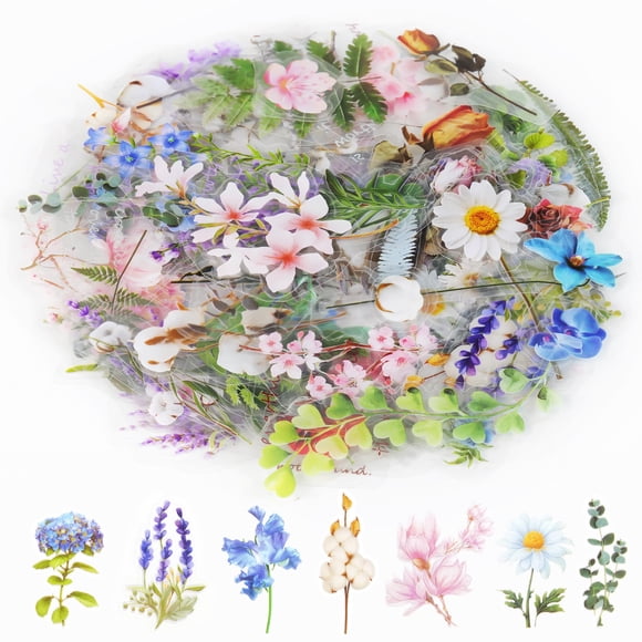 Pegatinas Para Álbumes De Recortes 160 Unidades Flores Naturales