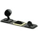 thumbnail image 1 of Cargador inalámbrico 3 en 1 con carga rápida de 15 W, diseño plegable, alineación magnética para teléfono, reloj y auriculares, compatible con varios dispositivos, entrada Type-C.-Negro, 1 of 5