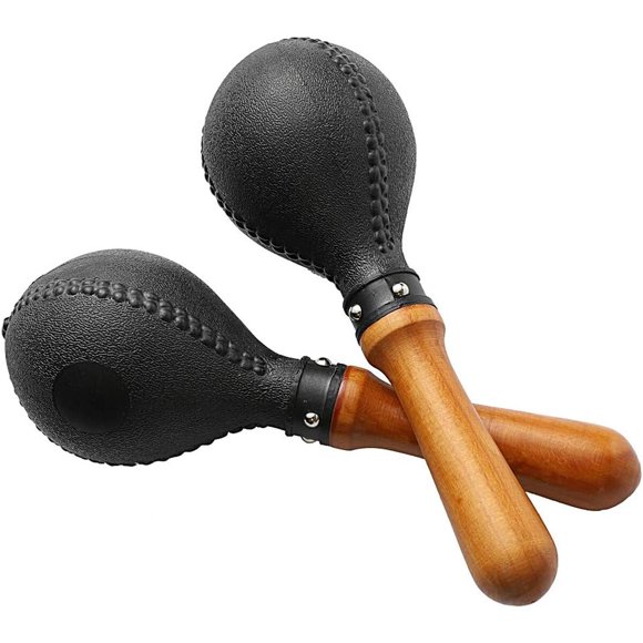 Maracas Musfunny Par Mango Haya Negro ABS 2 Unidades