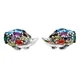 thumbnail image 1 of Aros Puercoespín Colores, Circonitas Plata 925, Regalo Niña Plateado, 1 of 4