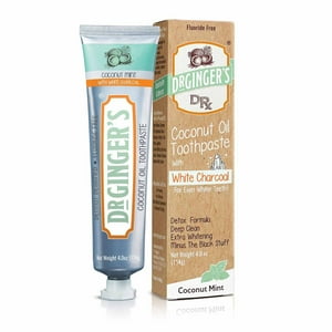 Pasta De Dientes Doctor Ginger'S Coconut Oil Con Carbón Blanco 120 Ml