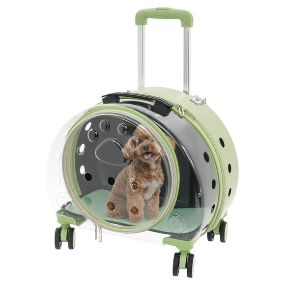 Transportín para mascotas Verizcc rodante 40x27x45 cm 9 kg verde