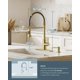 thumbnail image 5 of Grifo de cocina FORIOUS Gold con pulverizador desplegable de acero inoxidable, 5 of 7