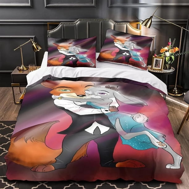 Zootopia Bedding Set,Zootropolis Quilt Cover,Cute Animal Duvet Cover,3D Printing Home Decoration To Children's Gift Bed Sheets