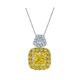 thumbnail image 1 of Collar Colgante de Gema de Diamantes de Alto Carbono con Citrino Triturado Corte Hielo de Plata Esterlina 925 100% Joyería Fina, 1 of 7