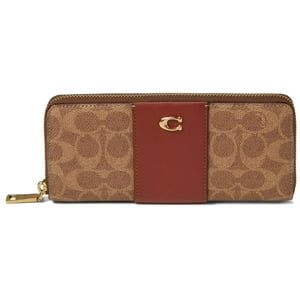 Billetera Coach Lona Recubierta Con Bloques De Color