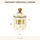 thumbnail image 4 of Tarro MACKENZIE-CHILDS Cuadros de Pergamino Amarillo y Crema, 4 of 6