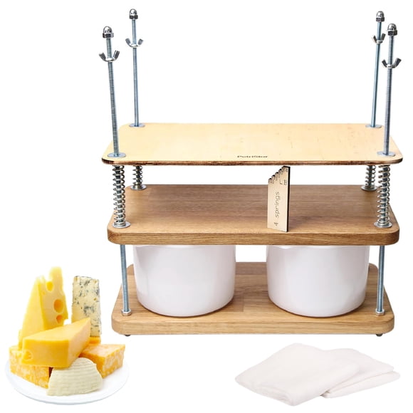 Prensa para Queso PetriStor Roble 41 cm Kit con 2 Moldes