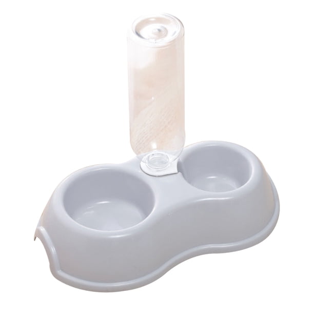 Cuenco 2 en 1 para mascotas con bebedero: cuencos dobles para mascotas, juego de comedero y bebedero para perros, comedero automático para gatos con dispensador de agua.