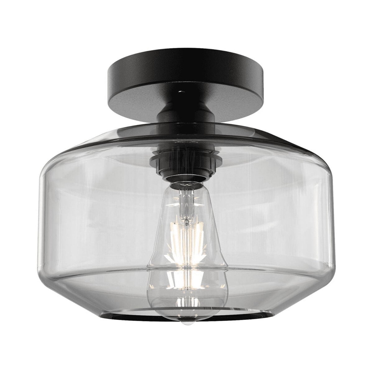 Better Homes & Gardens - Lampara Techo Vidrio Negro Led 8 5w