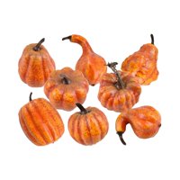 Bothyi - Calabazas De Espuma Diy Decoración Simulación Halloween Para Mesa De Comedor 8Pcs Amarillo