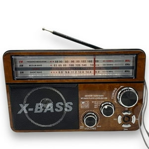 N-Ofertas - Radio Linterna Portátil Solar Bluetooth Recargable Y A Pilas Retro Vintage Café